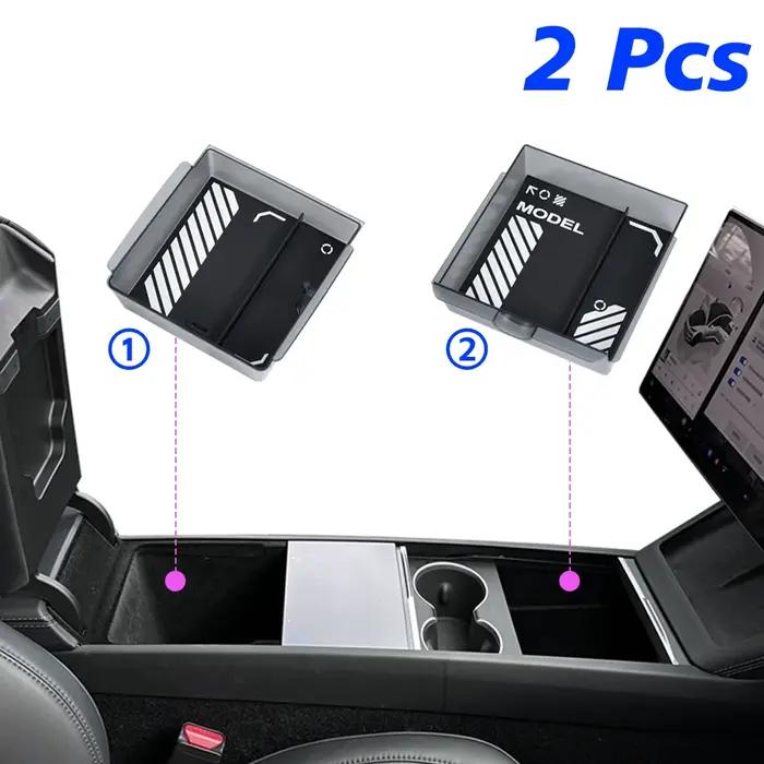 Pour Tesla Nouveau Modèle Y Launch Juniper : Tapis antidérapant en silicone ABS pour console et boîte de rangement