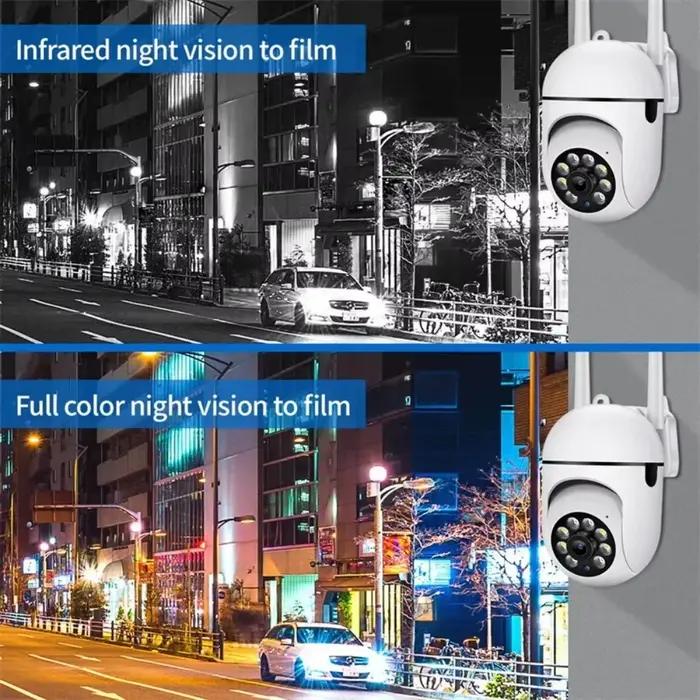 Caméra de Surveillance de sécurité extérieure IP sans fil 8MP PTZ avec Zoom 4X suivi humain AI Audio bidirectionnel HD Vision nocturne couleur