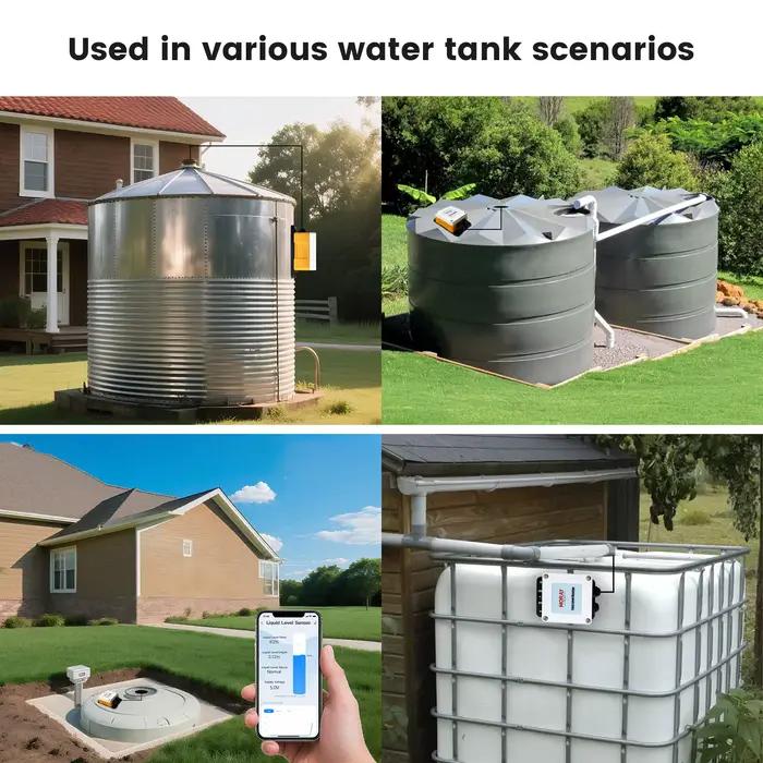 Capteur de niveau de liquide submersible numérique avec alimentation solaire et application Tuya SmartLife pour la gestion efficace et durable des réservoirs d'eau ou d'huile occasions spéciales