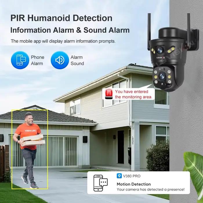 Caméra solaire extérieure LS VISION 4G/WiFi avec surveillance nocturne full color, interphone bidirectionnel et système de suivi humanoïde pour sécurité résidentielle et commerciale
