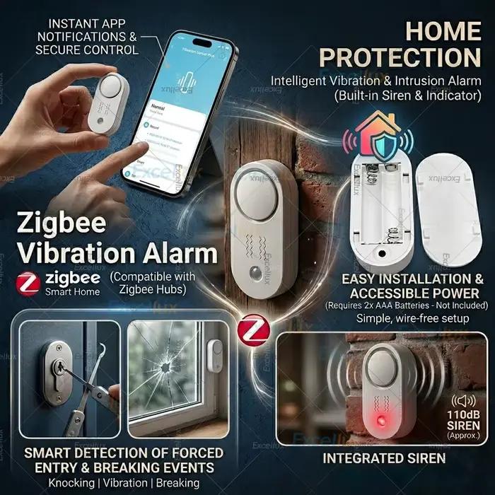 Sirène d'alarme intelligente Zigbee 110 dB
