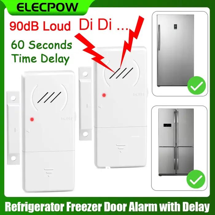 Elecpow Alarme de porte de réfrigérateur 90 dB fort 60 secondes de retard
