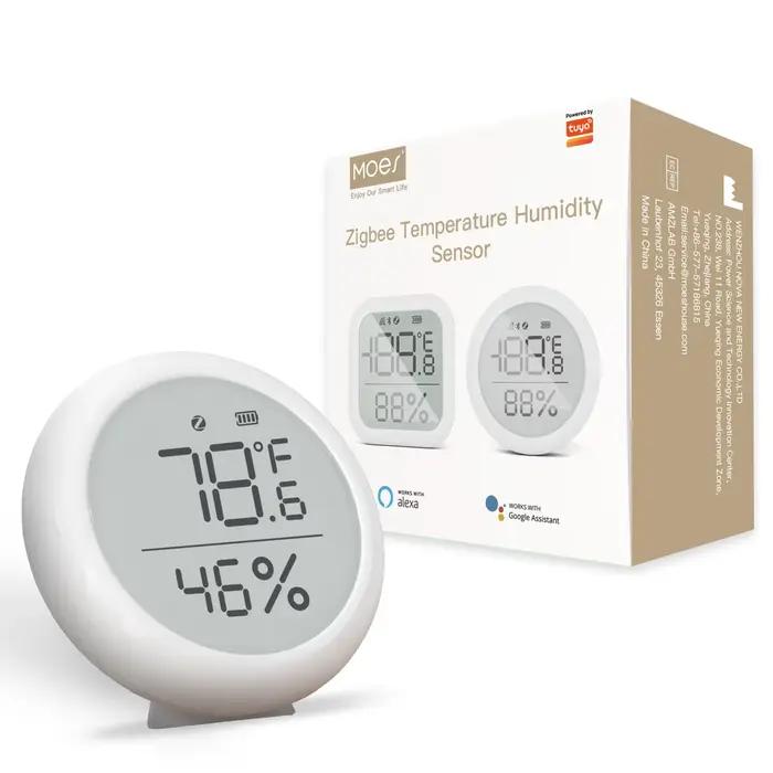 MOES – capteur intelligent de température et d'humidité Tuya ZigBee, pour maison connectée, avec écr