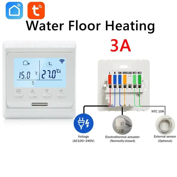 Thermostat Programmable WiFi pour sol électrique, 220V, 16a, régulateur de température avec application pour maison et chauffage au sol, occasion spéciale à offrir
