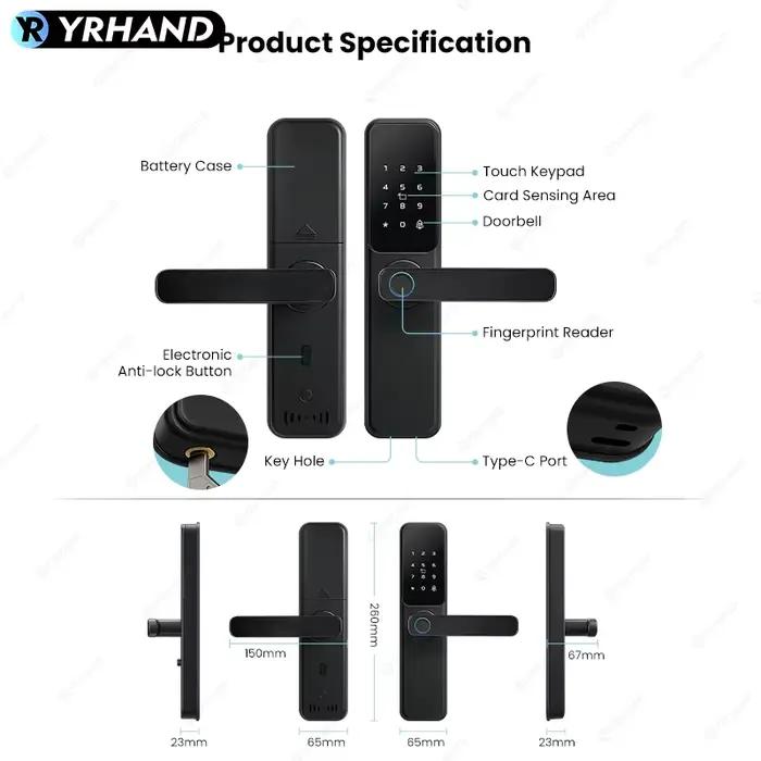 Serrure intelligente Bluetooth TTLock avec application