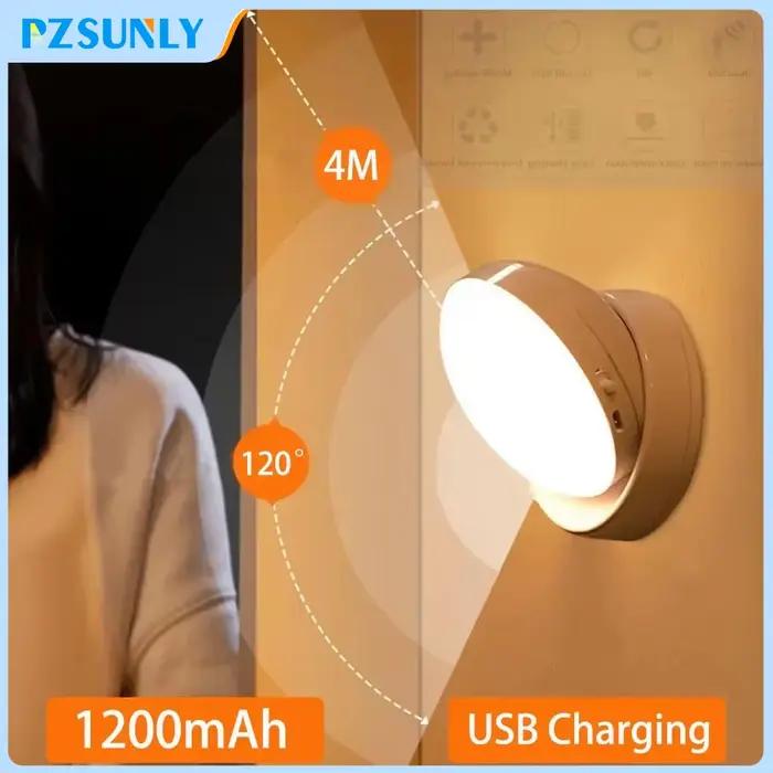 LED veilleuse USB charge intelligente Induction humaine pour armoire de chevet maison garde-robe éclairage capteur de