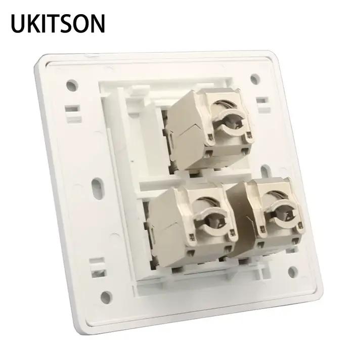 3 Ports CAT6A CAT7 RJ45 prise murale CAT 7 Jack Triple