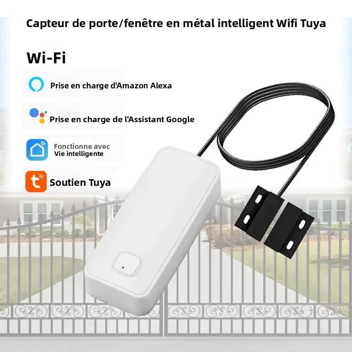 Tuya WIFI capteur magnétique de fenêtre de porte intelligente alarme de sécurité détecteur ouvert fe