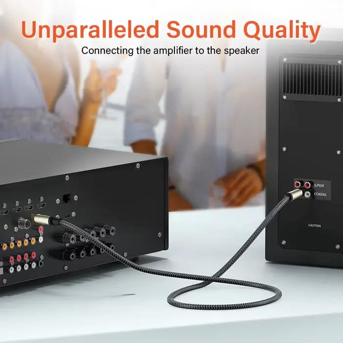 Câble coaxial SPDIF RCA vers RCA plaqué or pour amplificateur de caisson de basses console de mixage carte son boîtier TV PC de voiture prise phono stéréo HiFi 5.1