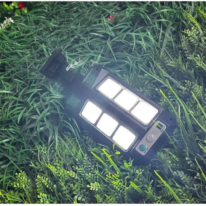 Lampadaires solaires extérieurs étanches avec capteur de mouvement de sécurité lampe à LED avec 3 modes d'éclairage