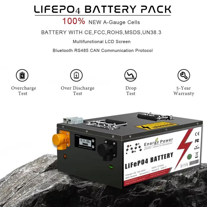 Batterie LiFePO4 24V 48V 50ah 100ah 200ah