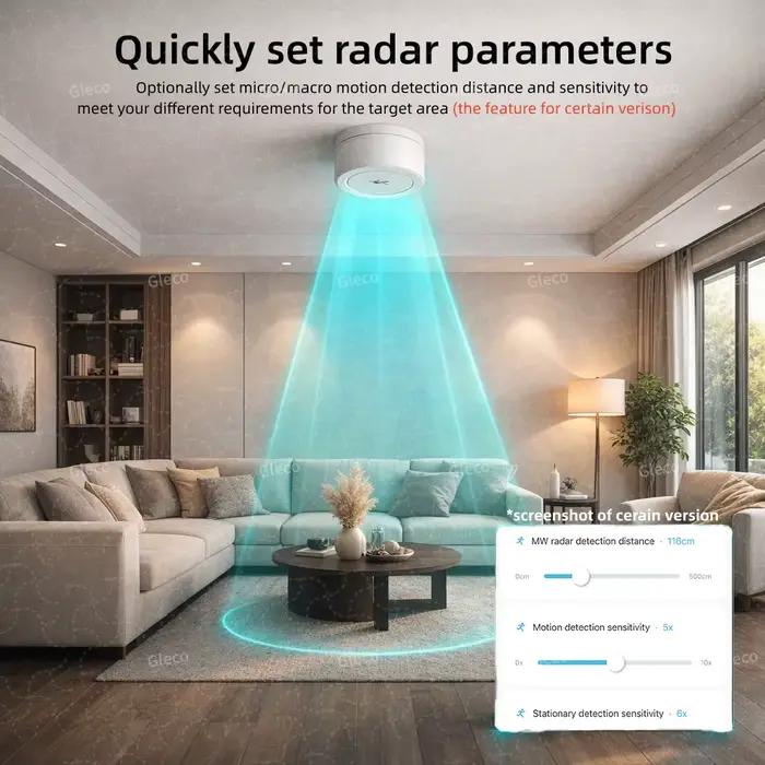 Capteur de présence radar Zigbee 24G Mmwave