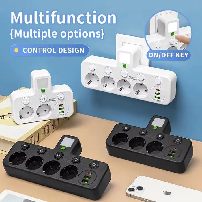 Prise ue prise électrique 5 prises sans rallonge avec ou sans cela Ports USB type-c deux spécifications
