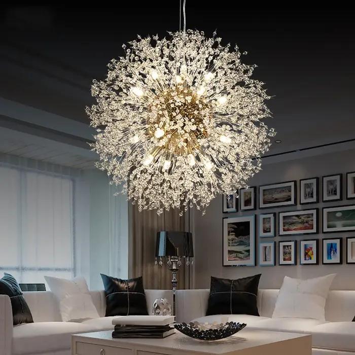 Luminaires suspendus LED modernes en forme de pissenlit pour salon, salle à manger, chambre à couche