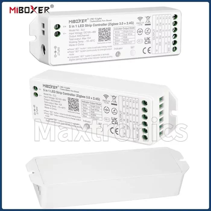 Miboxer – télécommande de bande LED 5 en 1, Zigbee + 2.4G ZL5/Wifi + 2.4G WL5/2.4G LS2, prise en charge de la commande vocale Alexa Google Assistant, nouveau
