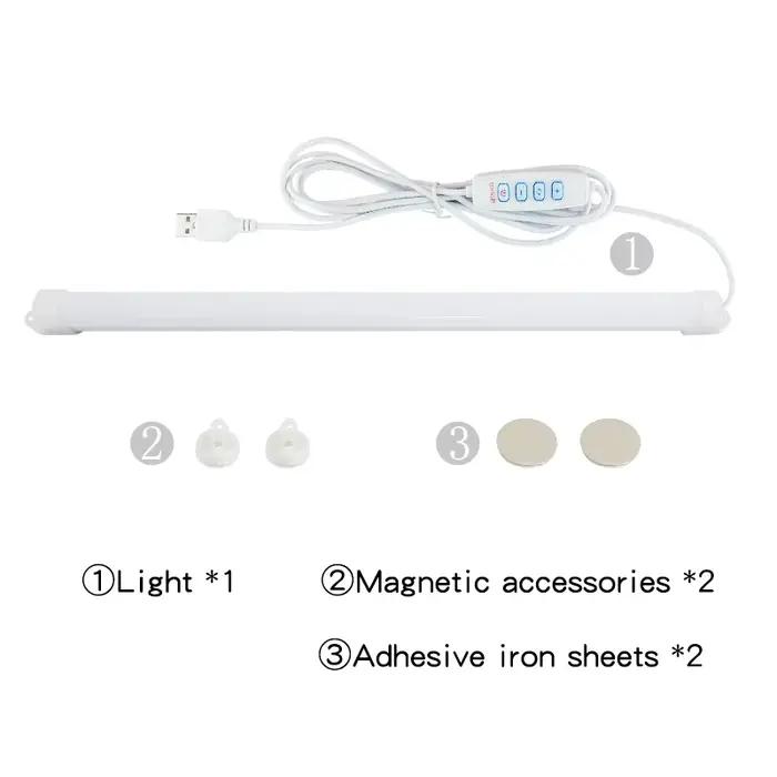 1PC LED sous armoire éclairage USB prise réglable 3 changements de couleur LED veilleuse cuisine cha