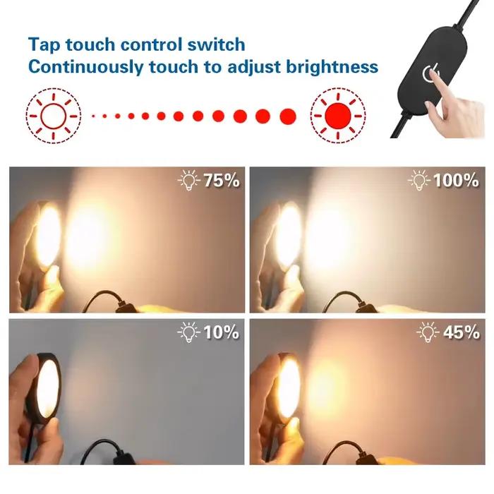 LED sous armoire lampe DC12V 3W 5W noir rond garde-robe éclairage placard lumières