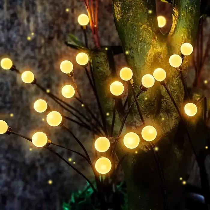 Paquet de 10 lampes de jardin solaires extérieures nouveau Design de feuille amélioré lumières solai
