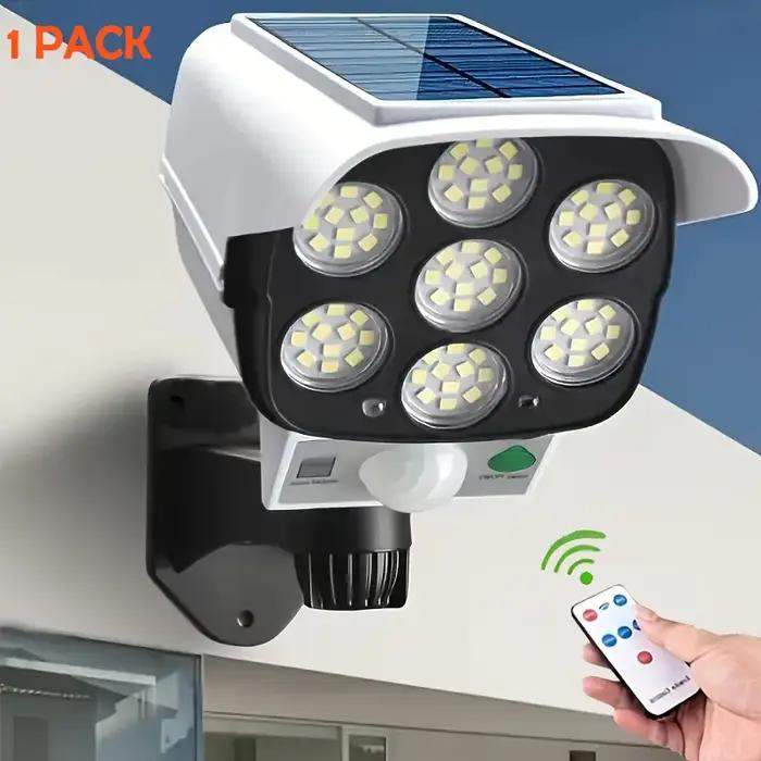 Projecteurs solaires extérieurs à détecteur de mouvement 2000 Lumens 77 LED