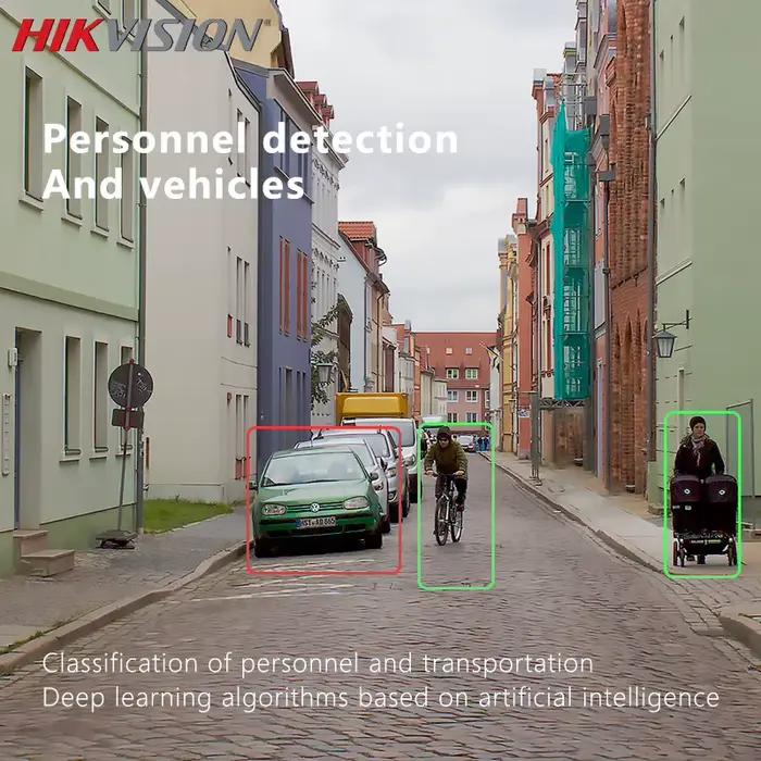 Caméra IP fixe Hikvision 4MP 8MP AcuSense WDR avec micro intégré