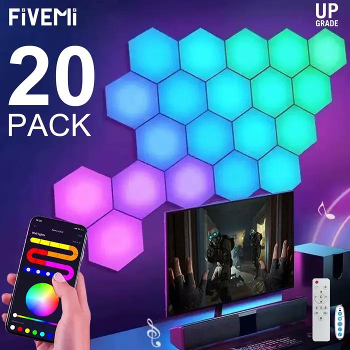 Fivemi RGB applique murale hexagonale intelligente couleur changeante veilleuse ambiante hexagonale