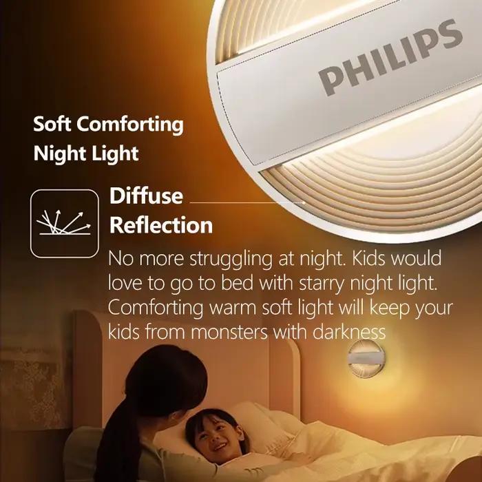 Veilleuse Philips MyLiving DIANAII Lumières Intérieures avec Capteur de Mouvement et Lumière Réconfortante pour Chambre Occasions Spéciales