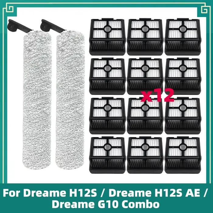 Compatible avec Dreame H12s / Dreame H12s AE / G10 Combo Kits de remplacement pour aspirateur Brosse