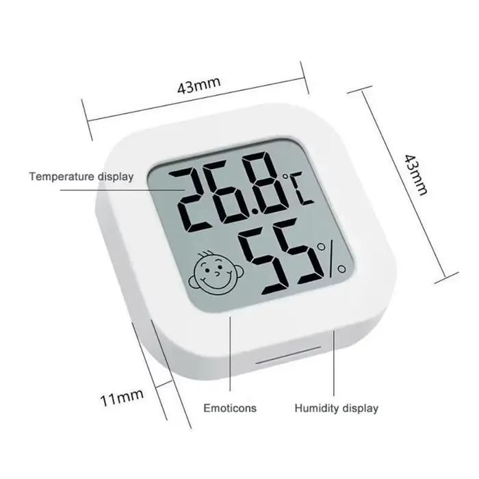 Thermomètre et Hygromètre Numérique LCD Portable pour Intérieur Surveillance de Température et Humidité Maison Bureau Salon Salle de Bain Occasions Spéciales