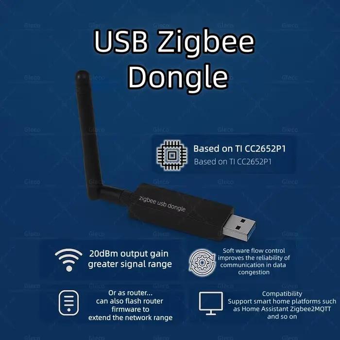 Zigbee 3.0 USB Dongle avec antenne maison intelligente sans fil universel