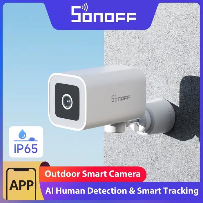 SONOFF CAM-B1P 2K HD caméra de sécurité intelligente extérieure AI détection humaine IP65 résistant aux intempéries suivi intelligent Vision nocturne couleur