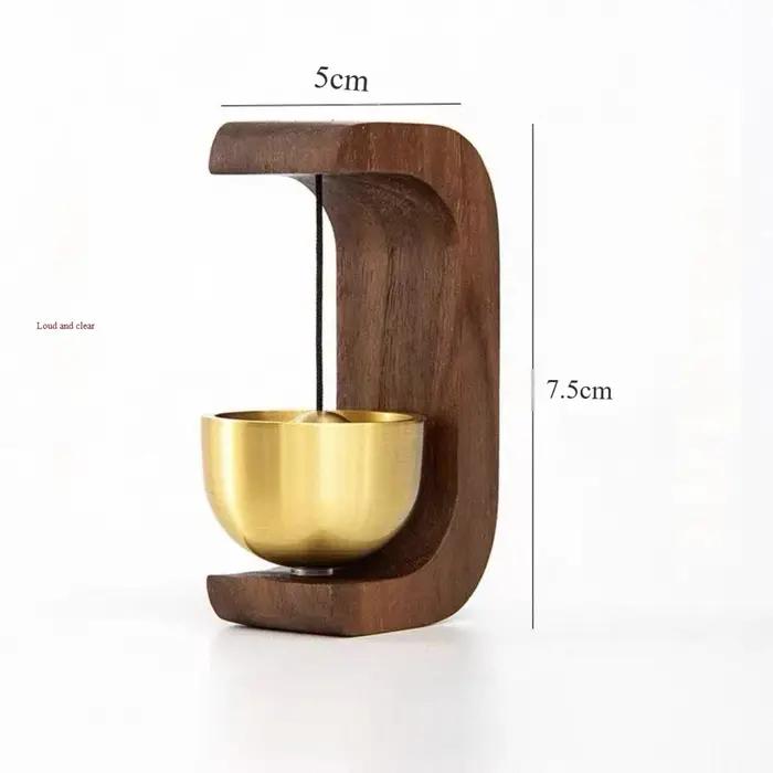 Sonnette en bois, carillon d'entrée à ventouse