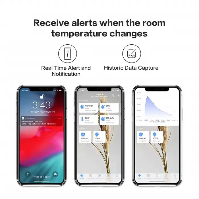 Aqara capteur de température et d'humidité Zigbee environnement de pression d'air intelligent contrôle