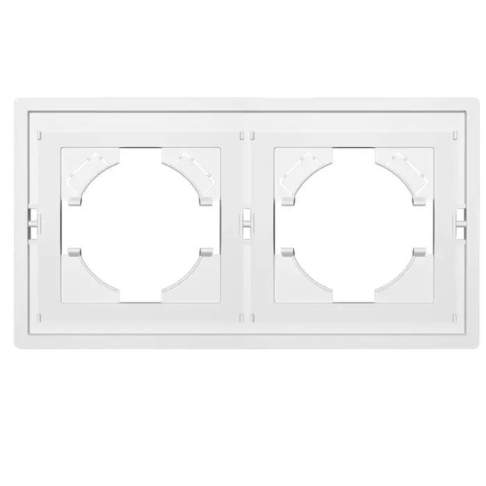 Base ronde standard européenne 80x80mm, panneau plat PC blanc mat de haute qualité, série de prises