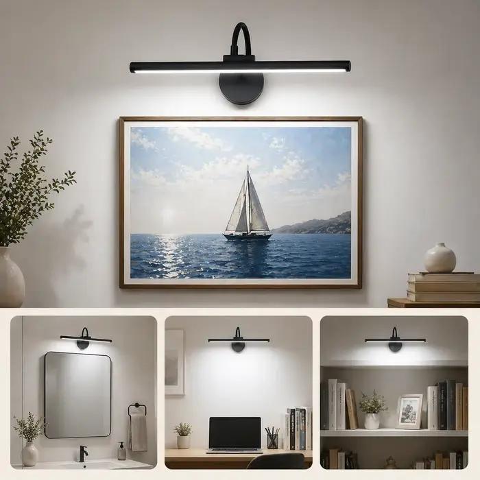 Lampe murale LED sans fil rechargeable par USB avec télécommande et éclairage à 3 couleurs réglables pour une ambiance personnalisable et une installation facile à domicile occasions spéciales