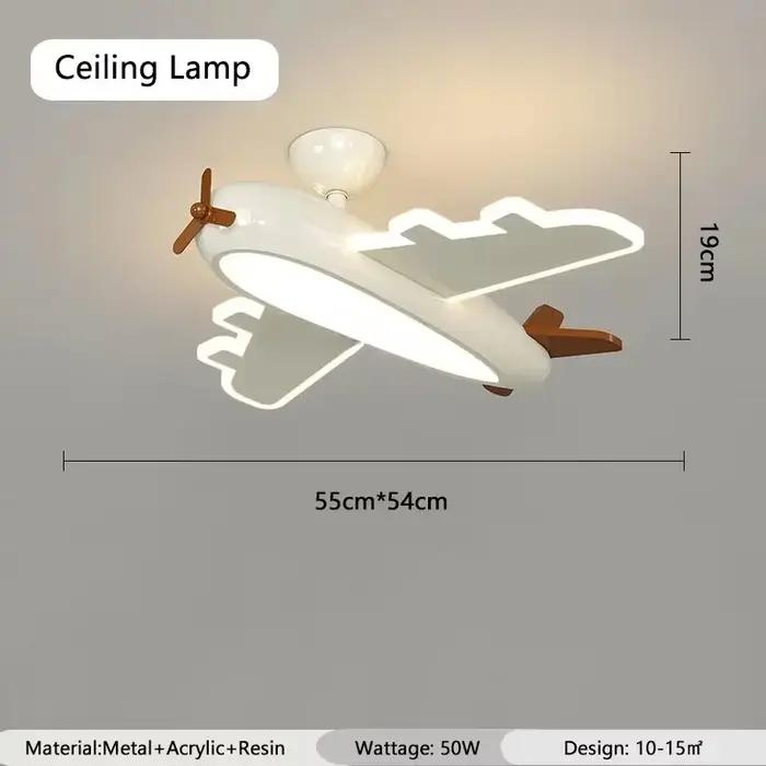 Dessin animé avion plafonnier Design créatif Led lampe blanche salon salle à manger étude chambre d'enfants garçon bébé chambre décor lampe