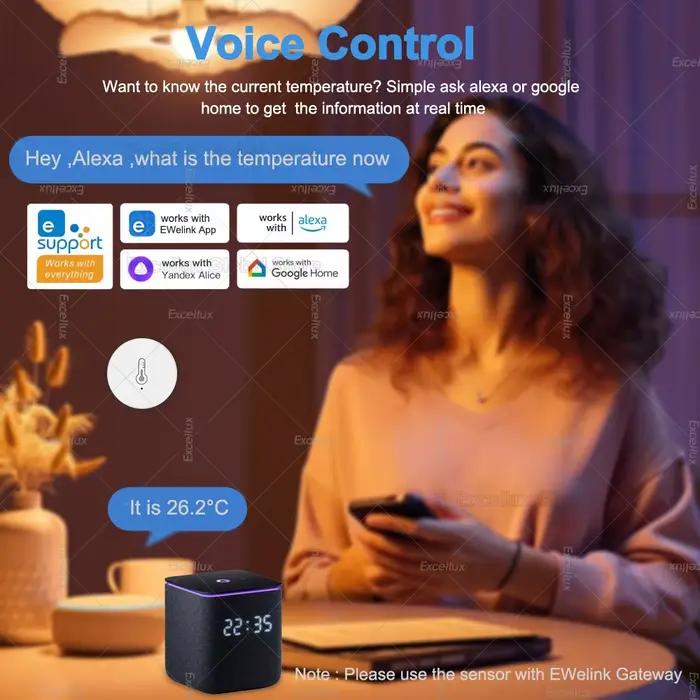 EWelink – capteur intelligent de température et d'humidité Zigbee