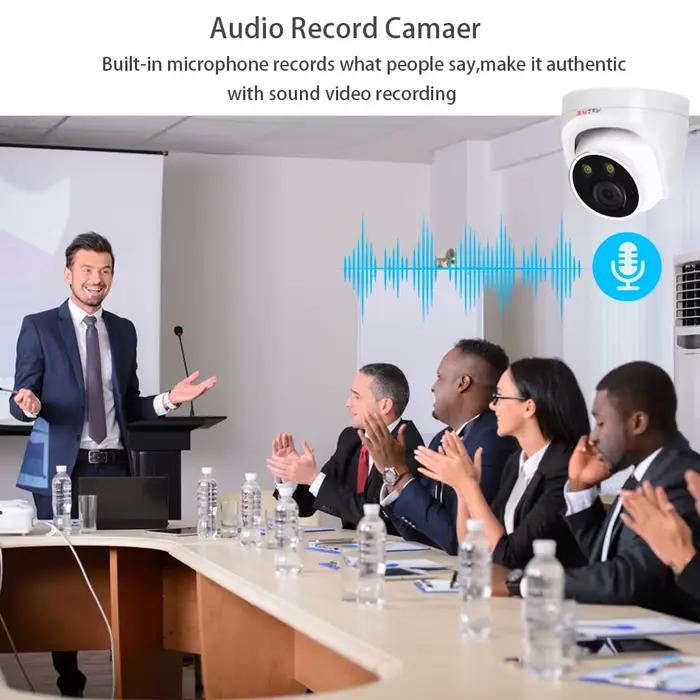 Caméra de vidéosurveillance CCTV POE IP 4K 8MP 5MP 4MP pour NVR Onvif H265 dôme Audio Indoorf Vision nocturne 48V DC12V