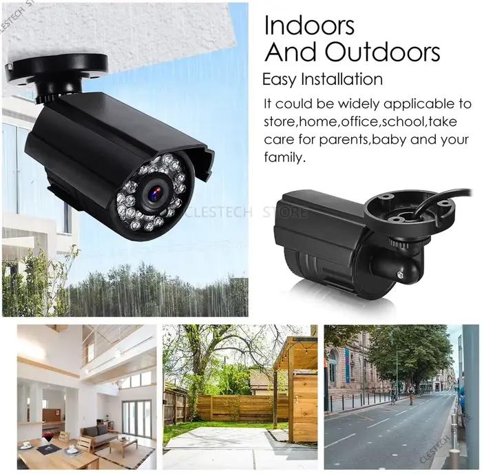 1200TVL HD CVBS caméra de vidéosurveillance analogique Compatible TV Mini extérieur IP66 étanche avec Vision nocturne IR-CUT Audio configuration rapide Simple
