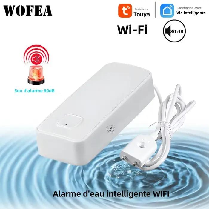 Alarme de fuite d'eau intelligente Tuya WiFi avec notification gratuite par l'application