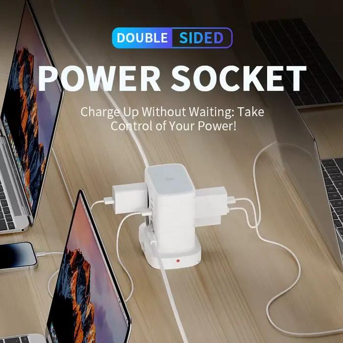 Tour multiprise avec 4 ports USB 2 Type C protection contre les surcharges pour bureau et chambre occassions spéciales