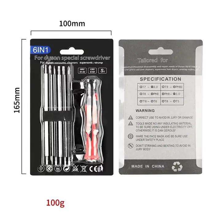 1 jeu de tournevis T8 T5 pour tournevis Torx étoile robuste de Type Dyson pour outil de réparation d