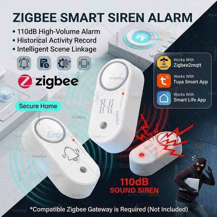 Sirène d'alarme intelligente Zigbee 110 dB