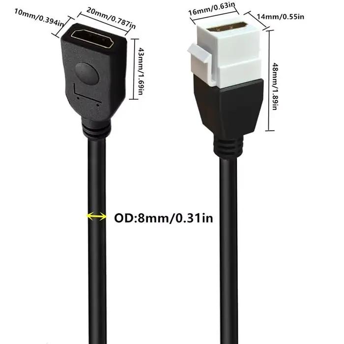 Panneau de prise femelle à femelle Compatible HDMI