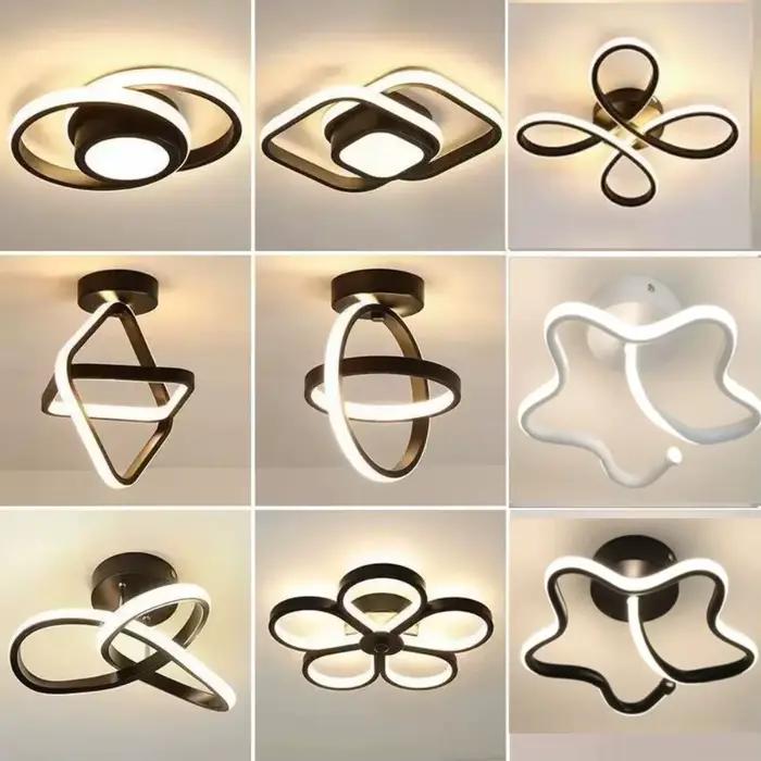 LED bande allée plafonniers moderne minimaliste salon lampes pour balcon entrée escalier décor à la maison formes multiples