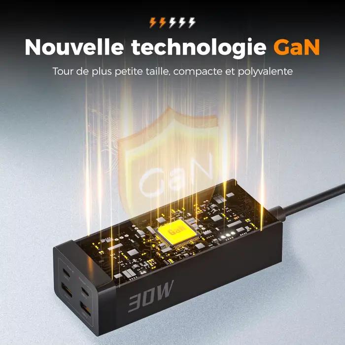 TESSAN 30W GaN multiprise avec 2 prises 2
