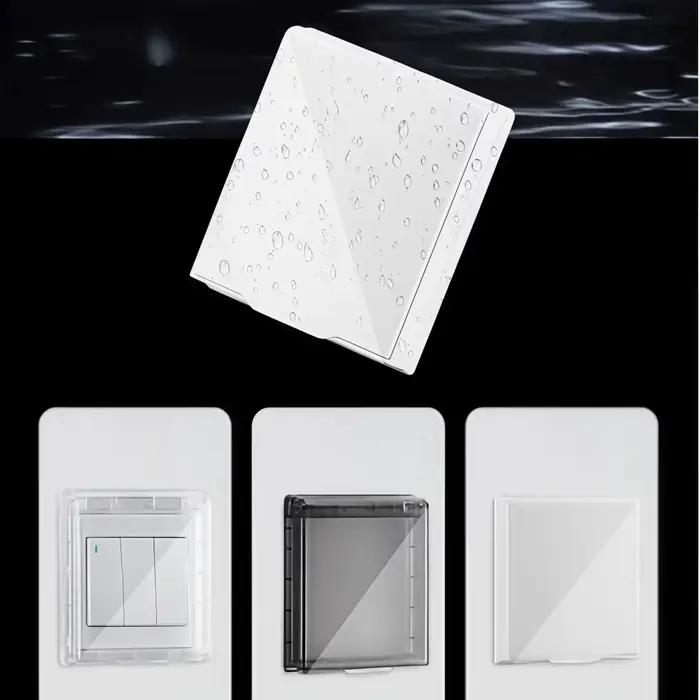 Boîte étanche autocollante de type 86 pour prise murale, couvercle de protection pour interrupteur mural, boîte anti-éclaboussures pour prise électrique