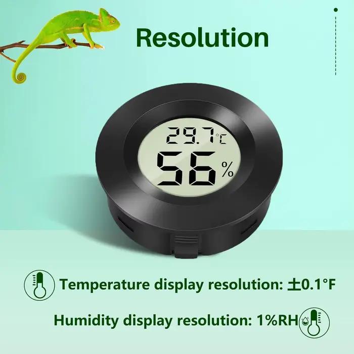 1 mini thermomètre et hygromètre numérique LCD-50 ° C à +70 ° Compteur de température et d'humidité C pour les tests du réfrigérateur et du congélateur