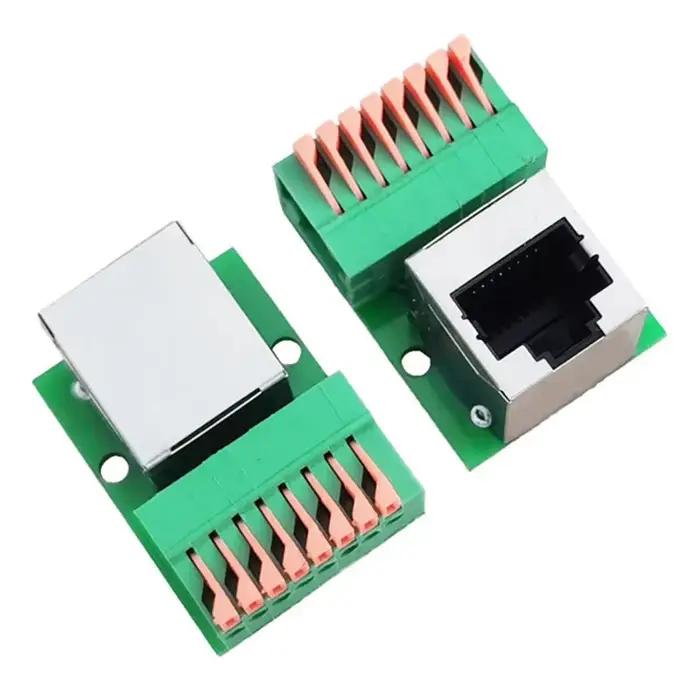 Adaptateur de carte terminale femelle RJ45 sans soudure pour ports réseau