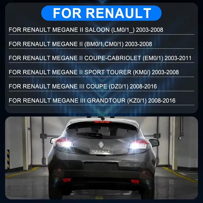 Pour Renault Megane 2 3 LED feux de recul ampoules de secours blanc Flash lampe
