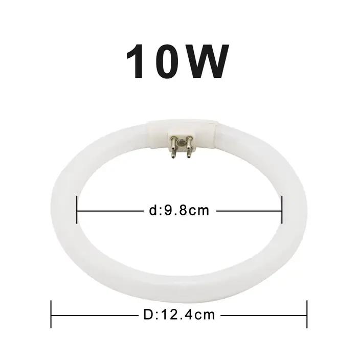 Tubes annulaires T4 fluorescents 10W 12W, lumière tri-phosphore AC 220V, loupe, ampoule circulaire G